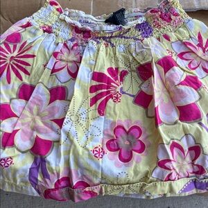 Faded Glory Floral Skirt M 7-8 Spring Summer